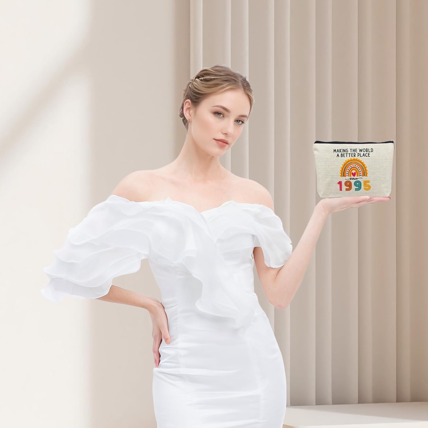 ancpeany Happy 31st Birthday Gifts for Her Women, 1995 Dirty 31 Year Old Birthday Decorations Makeup Bag for Wife, Sister, Best Friend Female, Mothers Day, Christmas Party, Cosmetic Travel Pouch